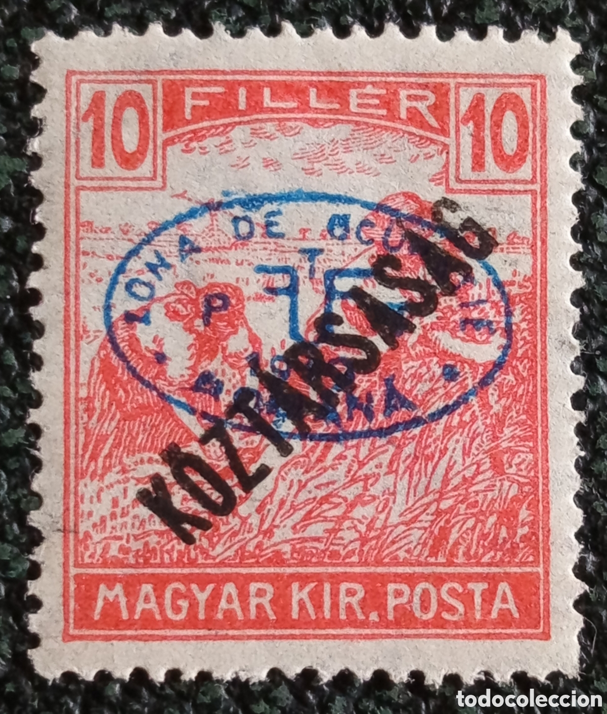 Sellos: Hungr&iacute;a Ocupaci&oacute;n 1919 Sobrecargo &rdquo;ZONA DE OCUPACI&Oacute;N&rdquo; 10f MH - Michel #10