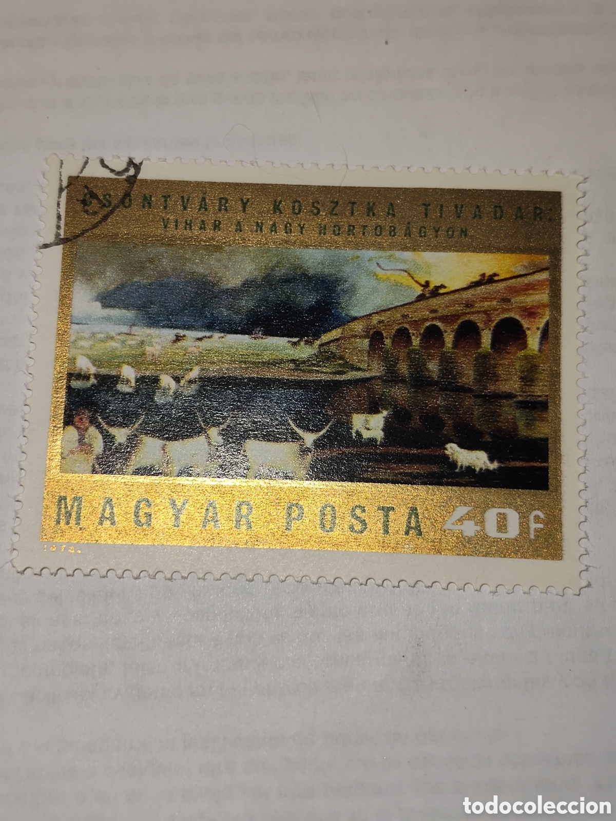 Sellos: Sello de Hungr&iacute;a obra del pintor H&uacute;ngaro Tivadar Kosztka 1973