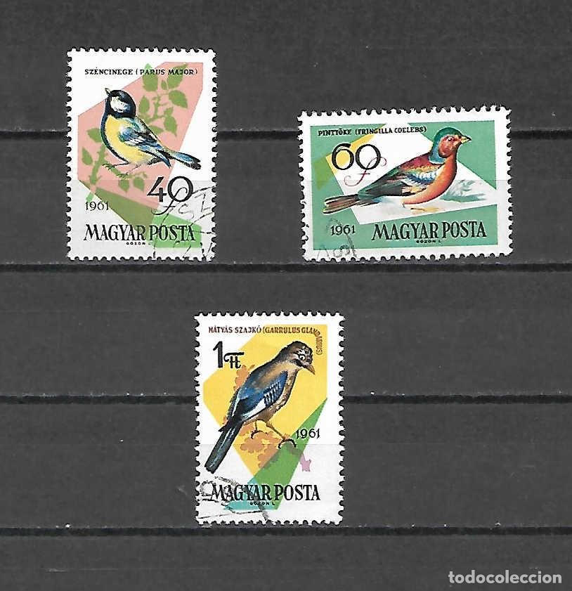 Sellos: Aves: pajaricos de Hungr&iacute;a . sellos a&ntilde;o 1961
