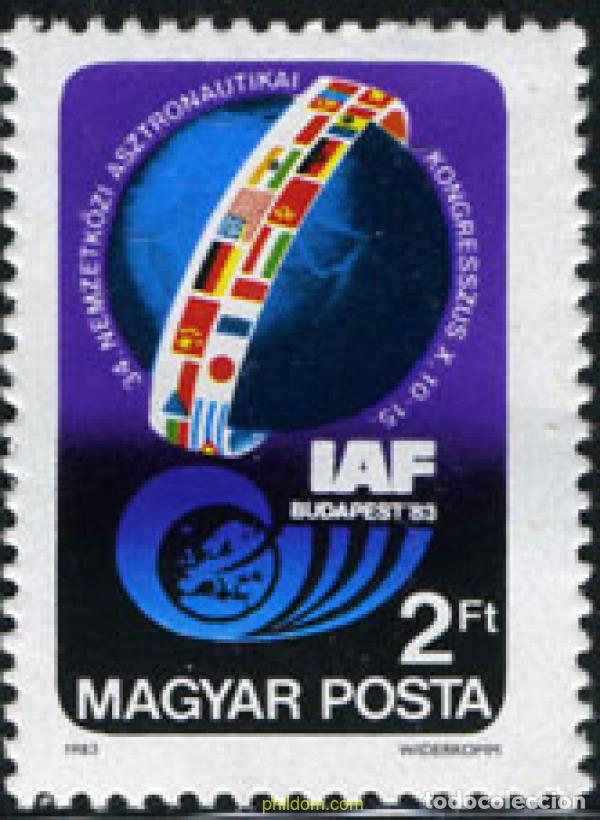 Sellos: 214133 MNH HUNGRIA 1983 34 CONGRESO INTERNACIONAL DE ASTRONAUTICA