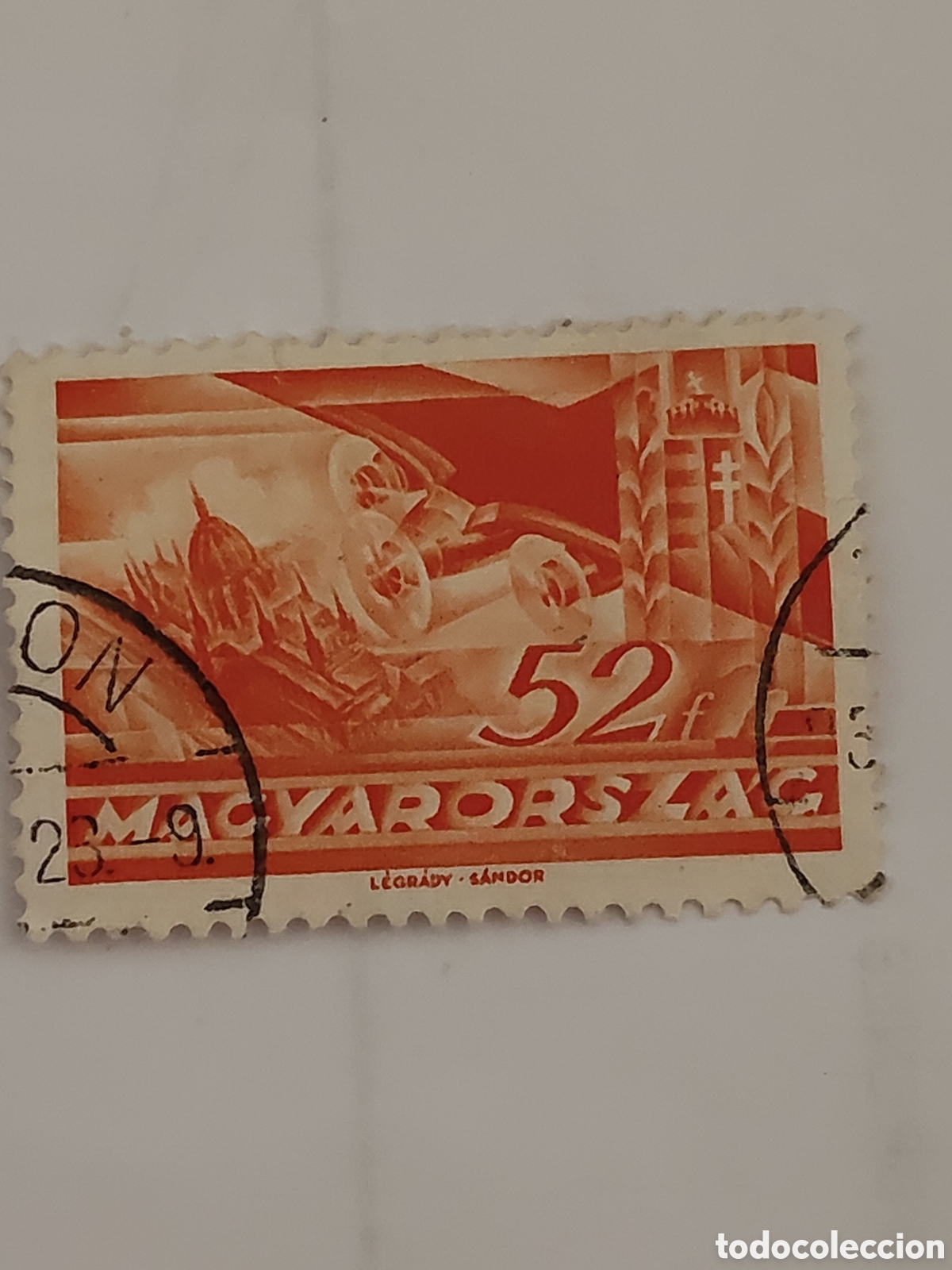 Sellos: Sello de Hungr&iacute;a dise&ntilde;ado por Sandor Legrady 1950