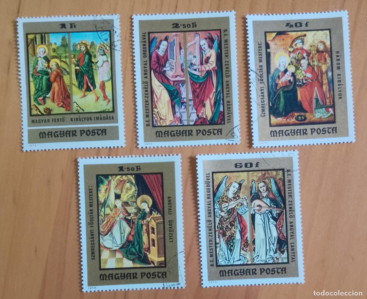 Sellos: LOTE 5 SELLOS DE HUNGRIA, TEMA: PINTURA DE RELIGI&Oacute;N - VER DESCRIPCI&Oacute;N
