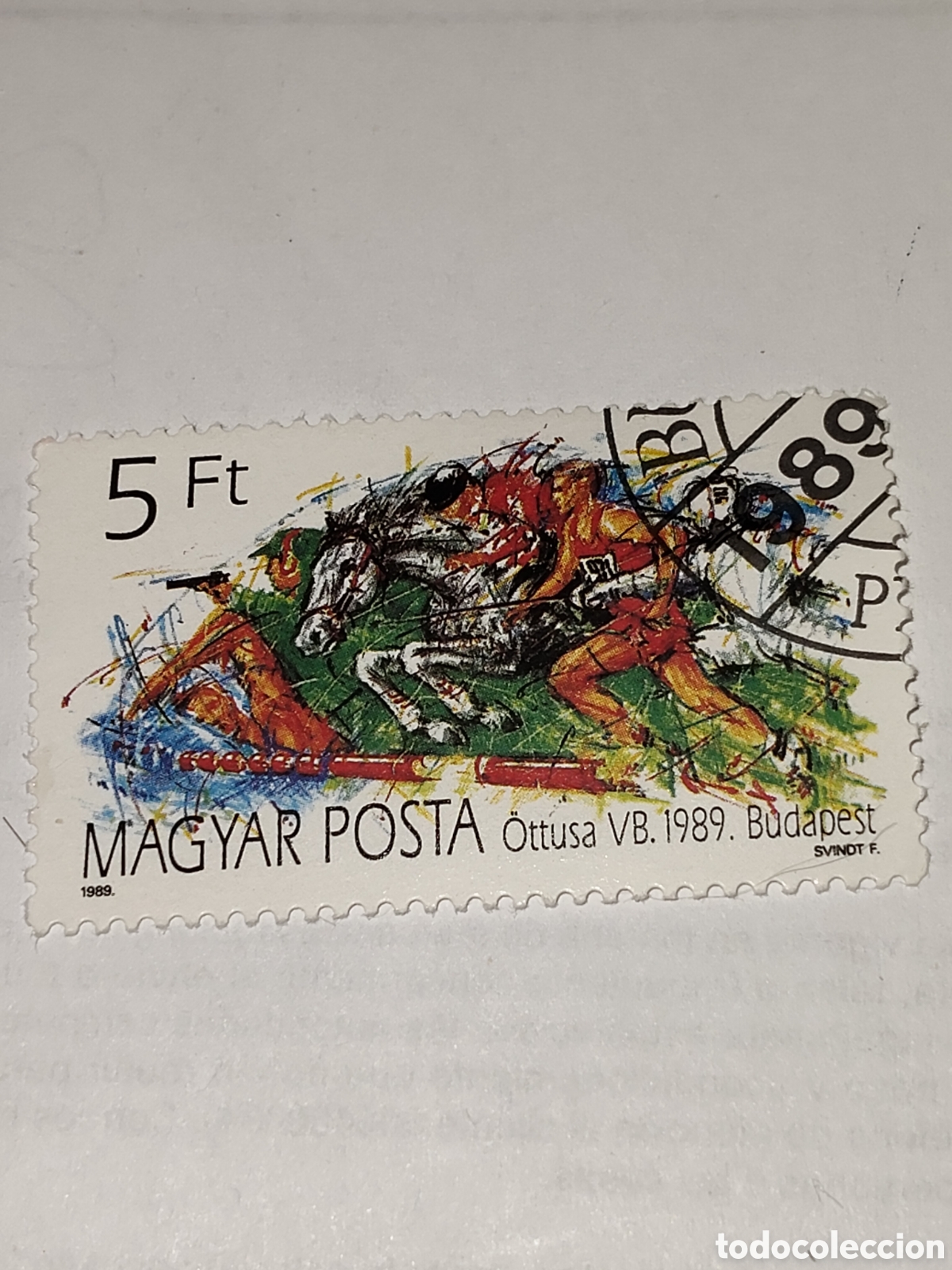 Timbres: Sello de Hungria 31 campeonato mundial de Pentatlon moderno 1989