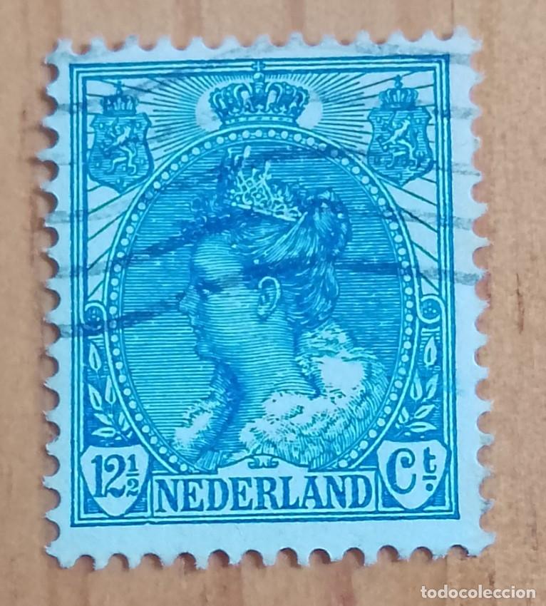 Sellos: HOLANDA - 12 1/2 CT. - A&Ntilde;O 1923, MONARQUIA, REINA GUILLERMINA - VER DESCRIPCI&Oacute;N
