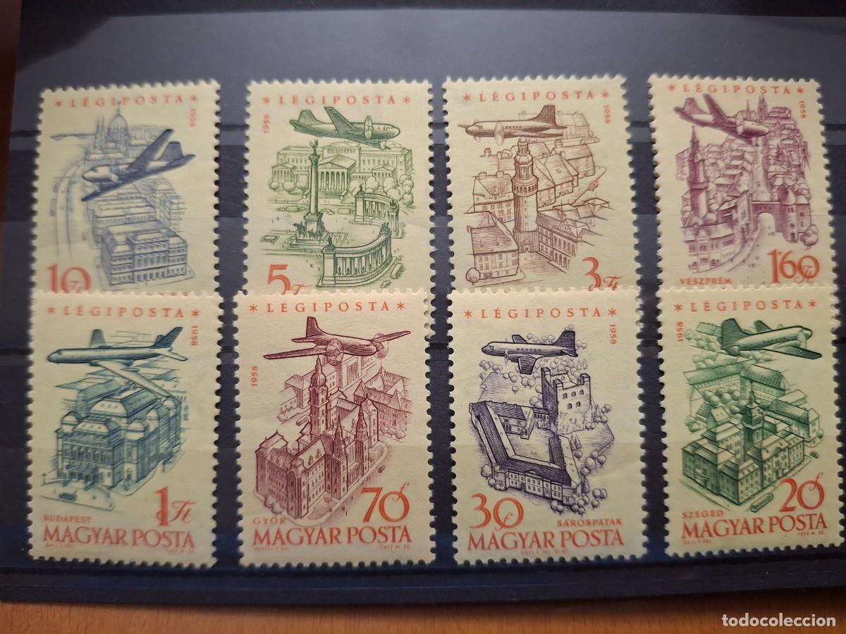 Sellos: HB1655 GRANDES SERIES MUNDIALES sellos en NUEVO** HUNGRIA aviones y pueblos 1958 ideal tematicas