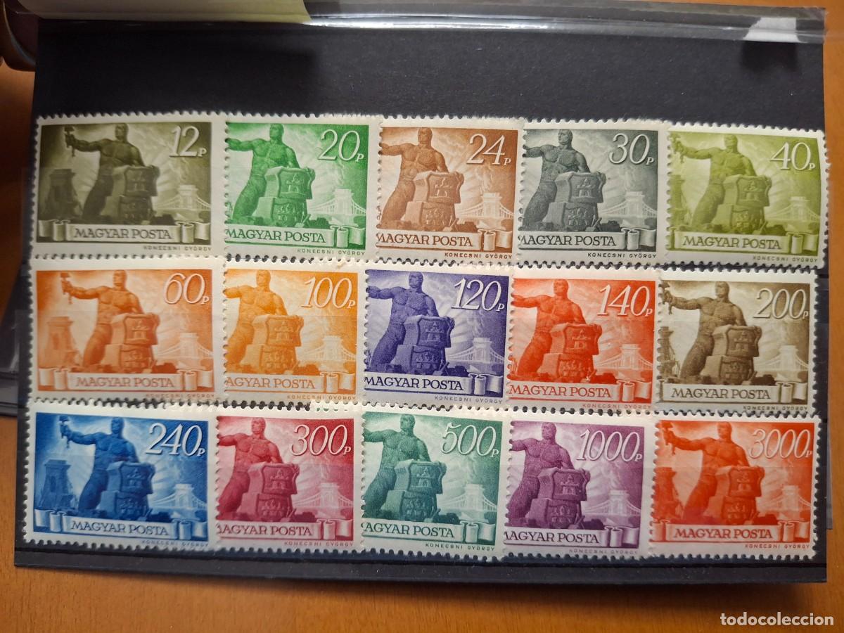 Stamps: HB1711 GRANDES SERIES MUNDIALES HUNGRIA 1945/46 Michel 821/835 reconstruccion
