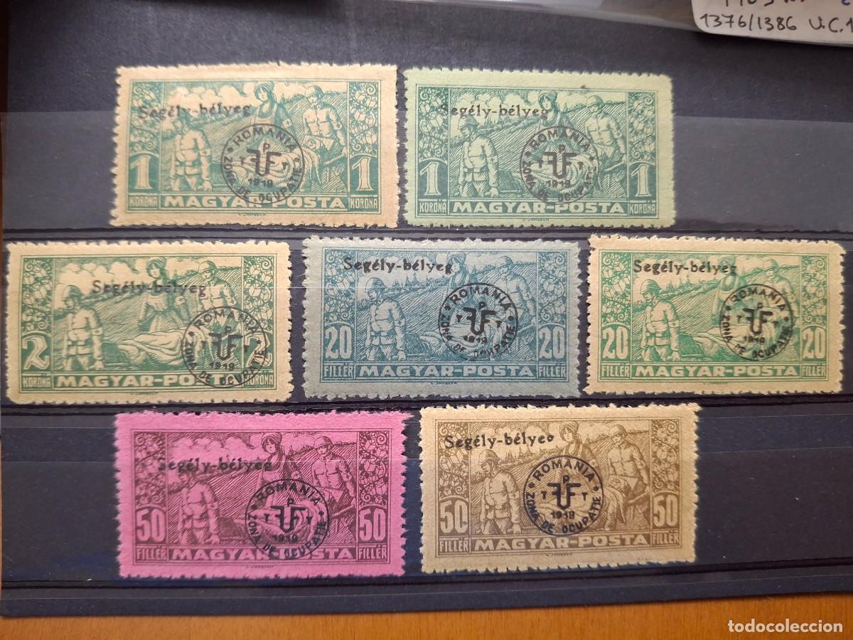 Stamps: HB1720 GRANDES SERIES MUNDIALES HUNGRIA sellos beneficos sobrecarga ocupacion Rumania