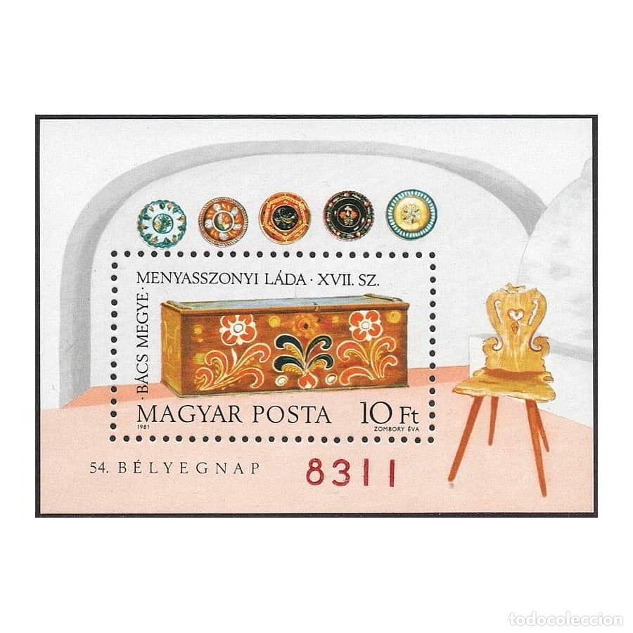 Timbres: Hungr&iacute;a 1981 [SLL] HB 54 D&iacute;a del Sello (MNH)