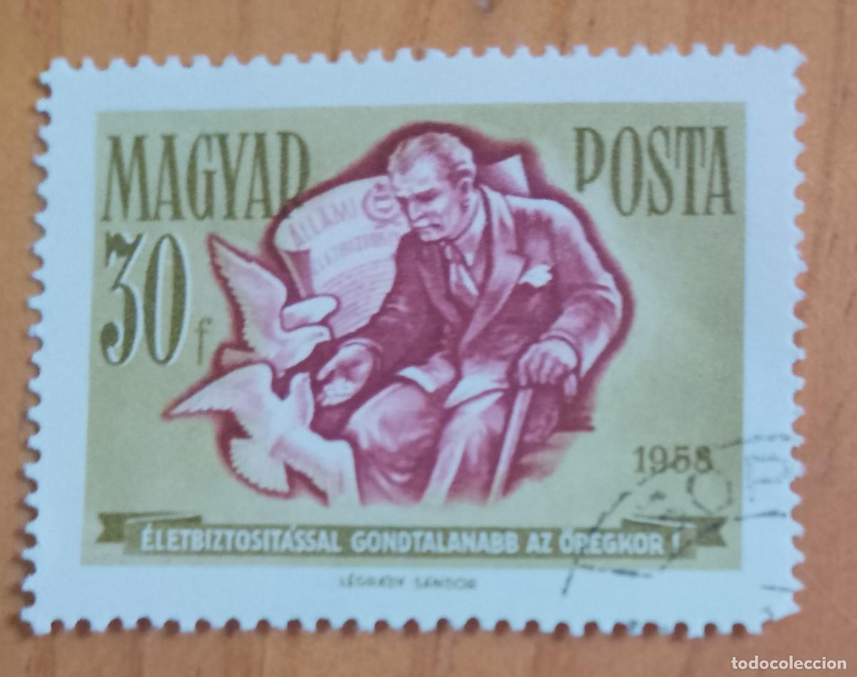 Sellos: HUNGRIA - V/F 30 F - 1958 - VER DESCRIPCI&Oacute;N