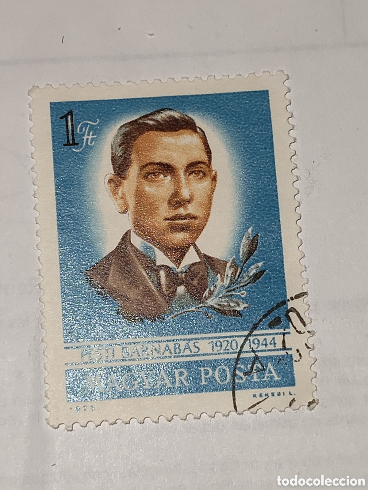Selos: Sello de Hungr&iacute;a Barnabas Pesto ingeniero qu&iacute;mico y destacado miembro De la resistencia 1973