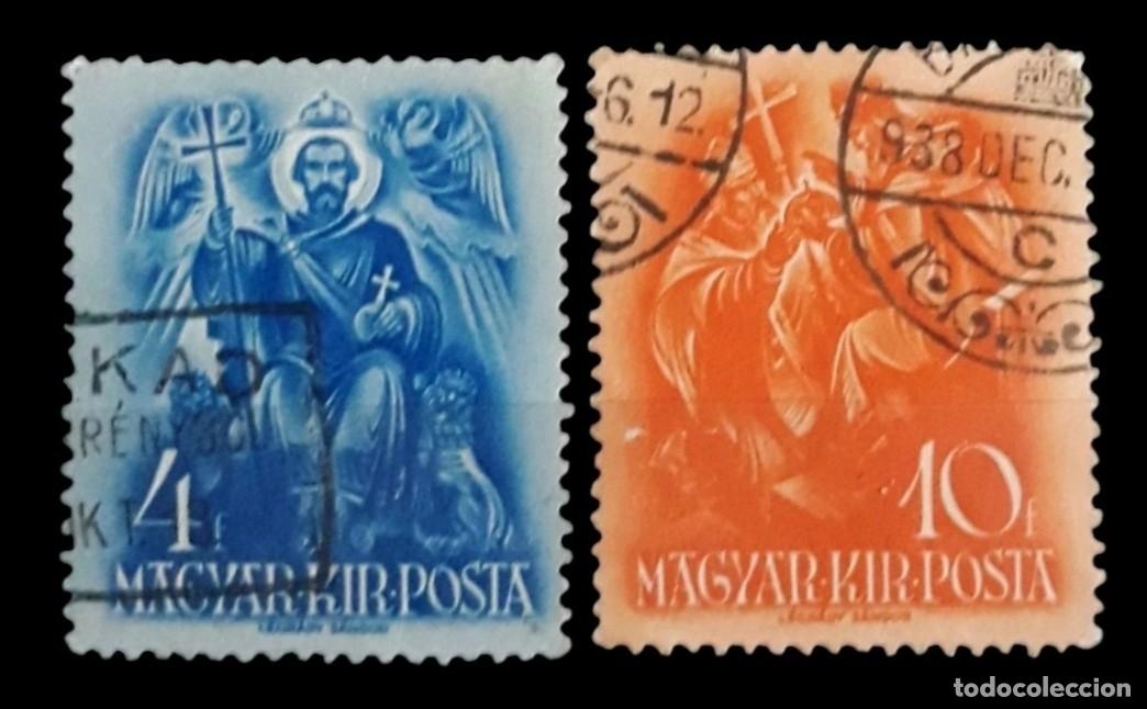 Sellos: HUNGR&Iacute;A 1938 IX Centenario de la muerte de San Esteban. USADO.