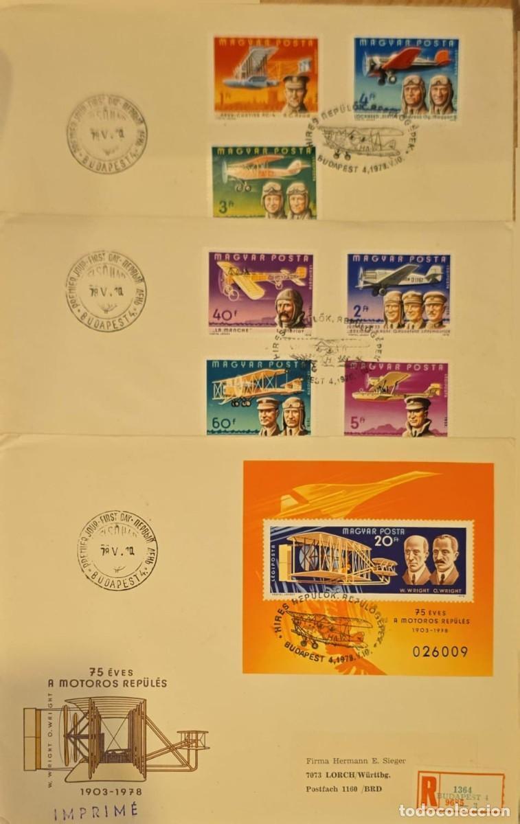 Sellos: TS.)1978, HUNGARY, BUDAPEST TO LORCH, FIRST DAY COVER, AIRMAIL, WITH COMMEMORATIVE PRE-PRINTED DESIG