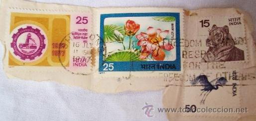 Sellos: 4 sellos de la india, 1977 (circuladas) - Foto 1