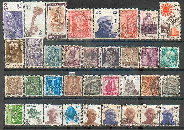 Sellos: LOTE CON 35 SELLOS DIFERENTES - Foto 1