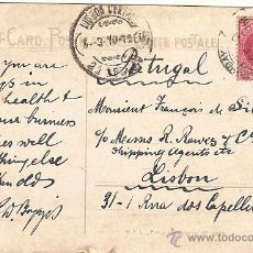 Sellos: INDIA & BILHETE POSTAL, MOMBAY, LISBOA 1928 (1). Lote 46964654