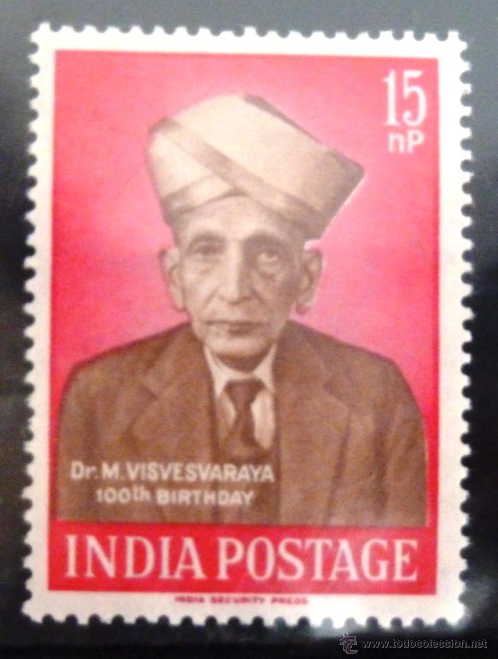 Sellos: SELLOS INDIA 1960. DR. VISVESVARAYA. NUEVO. - Foto 1