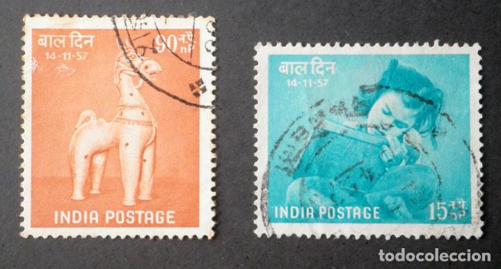 Sellos: 1957 India D&iacute;a del ni&ntilde;o - Foto 1