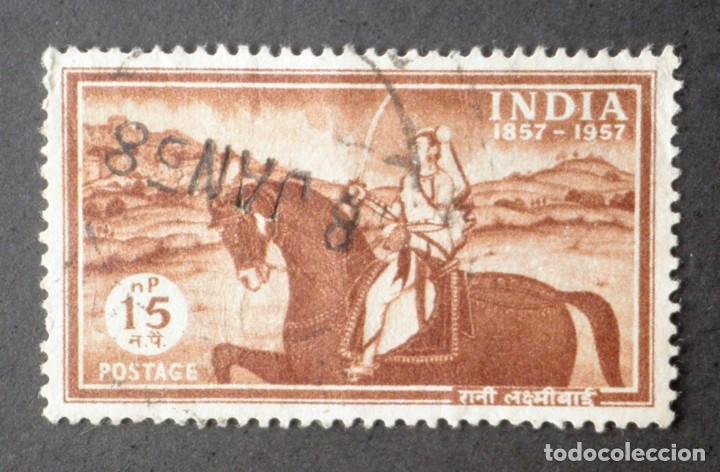 Sellos: 1957 India I Centenario lucha libertad - Foto 1