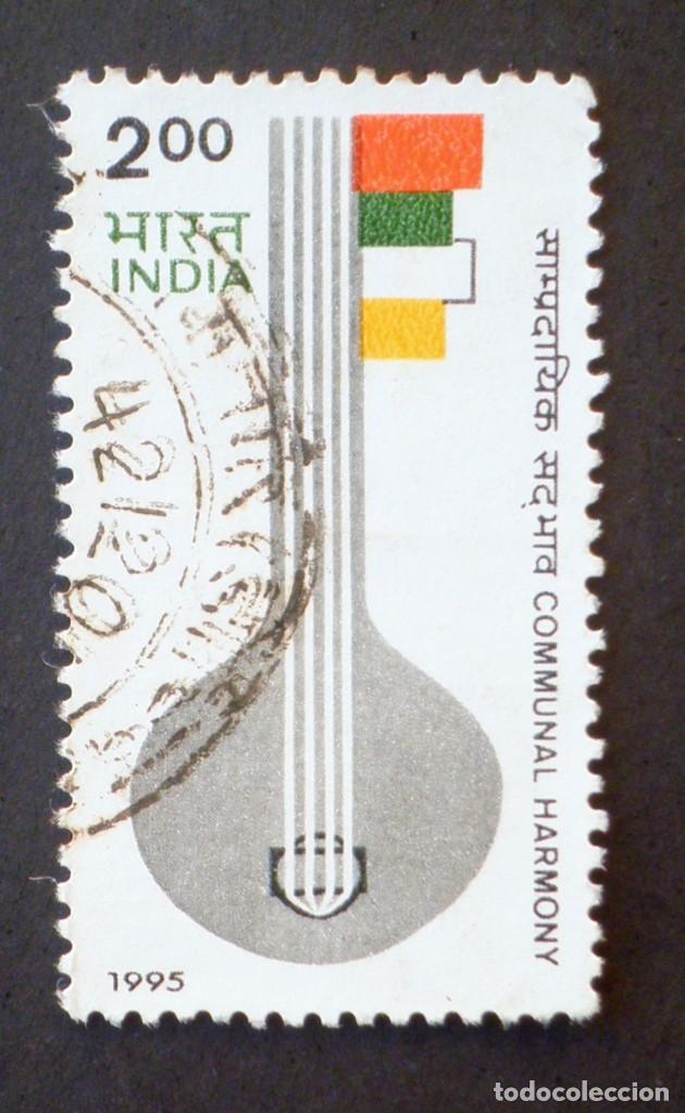 Sellos: 1995 India Campa&ntilde;a Armon&iacute;a Comunal - Foto 1