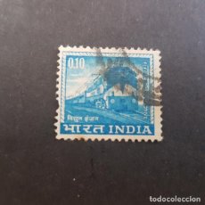 Sellos: INDIA,1966 TREN ELÉCTRICO,SCOTT 411 YVERT 192,USADO,(LOTE AG)