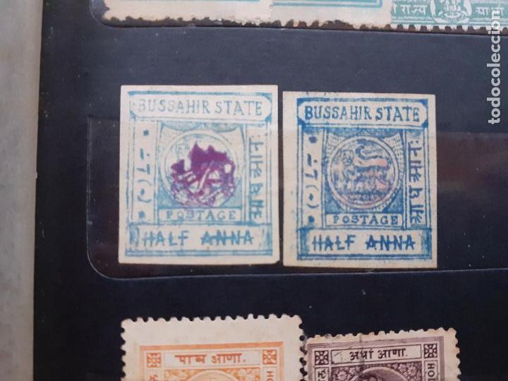 Sellos: Bussahir, India. 2 sellos - Foto 1