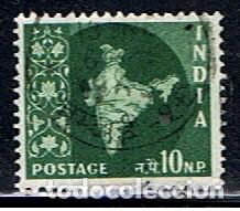 Sellos: INDIA // YVERT 76 // 1957-58 ... USADO - Foto 1