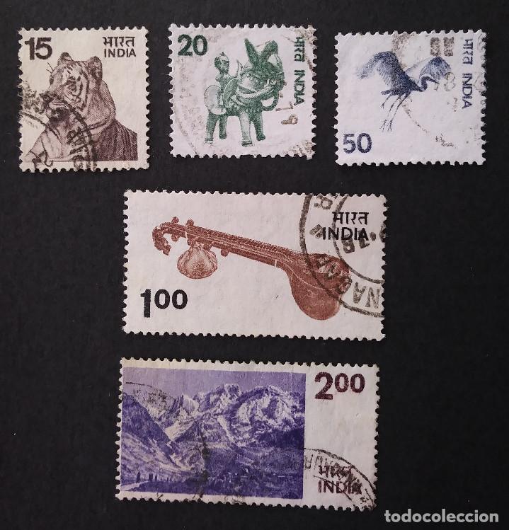 Sellos: Serie b&aacute;sica completa 1975 India - Foto 1