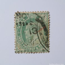 Sellos: SELLO POSTAL INDIA 1902 ,1/2 ANNA ,REYES ,REALEZA ,MONARQUIA ,REY EDWARD VII. Lote 293491393