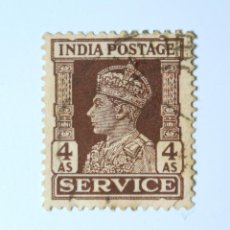 Sellos: SELLO POSTAL INDIA 1939 4 ANNA REY GEORGE VI CON CORONA IMPERIAL DE INDIA
