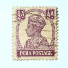 Sellos: SELLO POSTAL INDIA 1941 1/2 ANNA REY GEORGE VI CON CORONA IMPERIAL DE INDIA