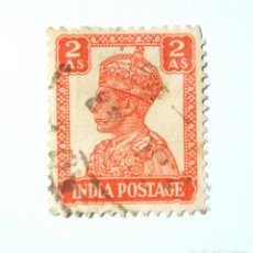 Sellos: ANTIGUO SELLO POSTAL INDIA 1941, 2 ANNA, REYES, REY GEORGE VI CON CORONA IMPERIAL DE LA INDIA. Lote 293964718