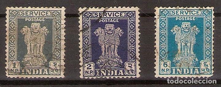Sellos: INDIA 1959 - (Capital of Asoka Pillar) YVERT S23-24-27 USADOS - Foto 1 - 302856008