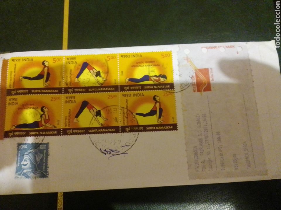 Sellos: Sobre franqueado India - Foto 2