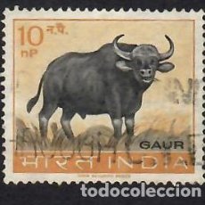 Timbres: INDIA (1963). GAUR (BOS GAURUS). YVERT Nº 147. USADO.. Lote 345306733