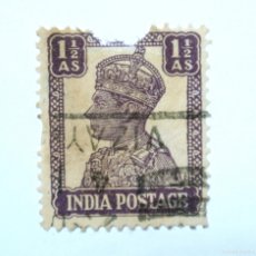 Sellos: SELLO POSTAL ANTIGUO INDIA 1943 1 1/2 ANNA REY JORGE VI CON LA CORONA IMPERIAL DE LA INDIA