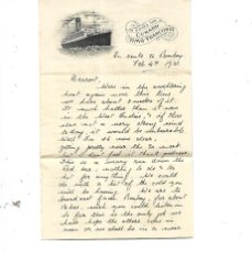 Sellos: CARTA CUNARD RMS FRANCONIA BOMBAY 1931. Lote 402381729