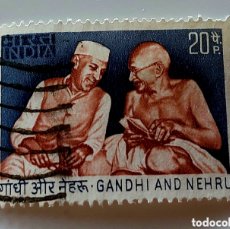 Sellos: SELLO INDIA GANDHI AND NEHRU