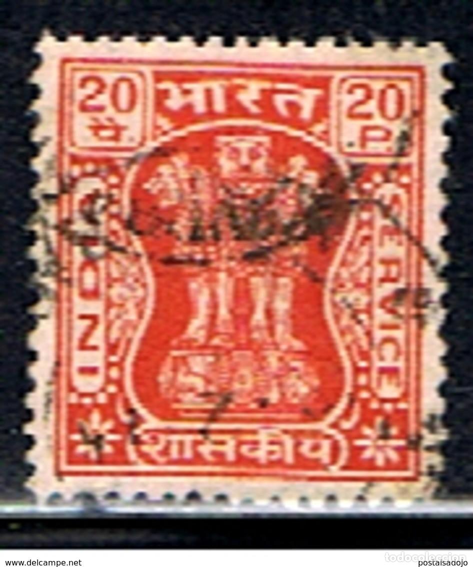 Sellos: INDIA // YVERT 35 E SERVICIO // 1962-74 ... USADO - Foto 1