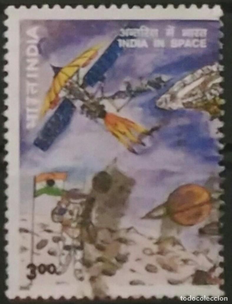 Sellos: INDIA 2000 Programa espacial nacional. USADO - USED - Foto 1