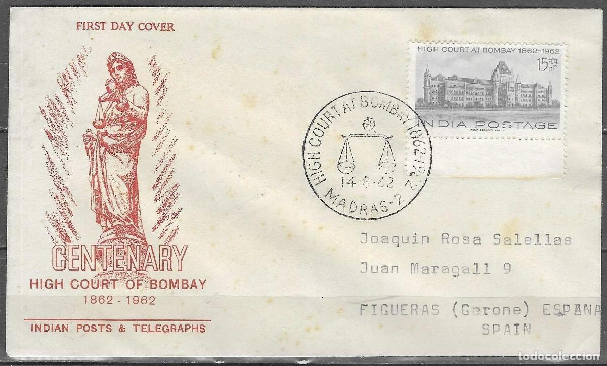 Sellos: FDC DE INDIA 1962, YT 143 - Foto 1