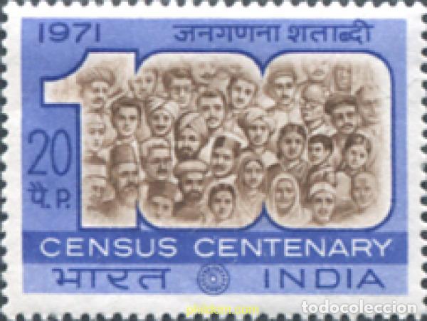 Sellos: 325856 MNH INDIA 1971 CENTENARIO DEL CENSO - Foto 1