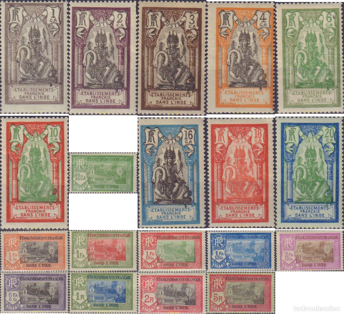 Sellos: 596453 HINGED INDIA FRANCESA 1929 BASICA - Foto 1