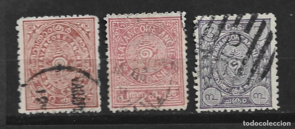 Sellos: Travancore.1908/34. Caparaz&oacute;n. - Foto 1