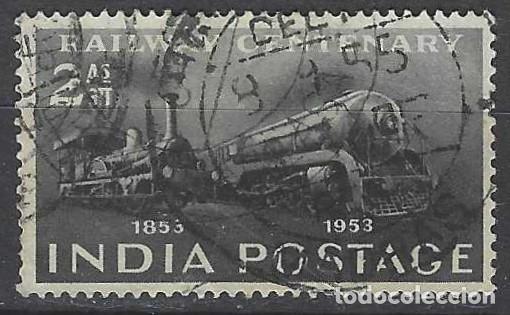 Sellos: INDIA 1953 - CENTENARIO DE LOS FERROCARRILES INDIOS - USADO - Foto 1