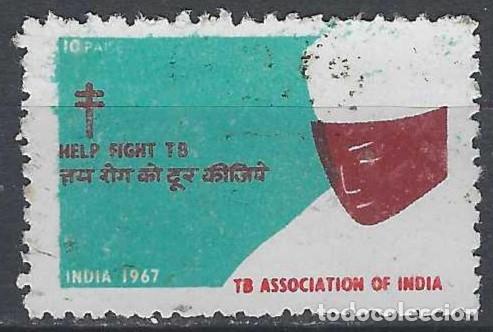 Sellos: INDIA 1967 - CONTRA LA TUBERCULOSIS - USADO - Foto 1