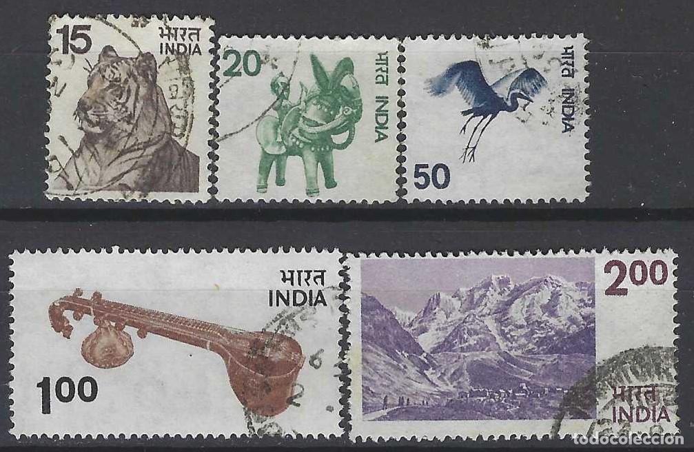 Sellos: INDIA 1975 - S. CORRIENTE, S.COMPLETA - USADOS - Foto 1
