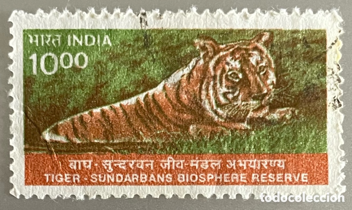 Sellos: India. Tigre. Pantera Tigris. 2000 - Foto 1