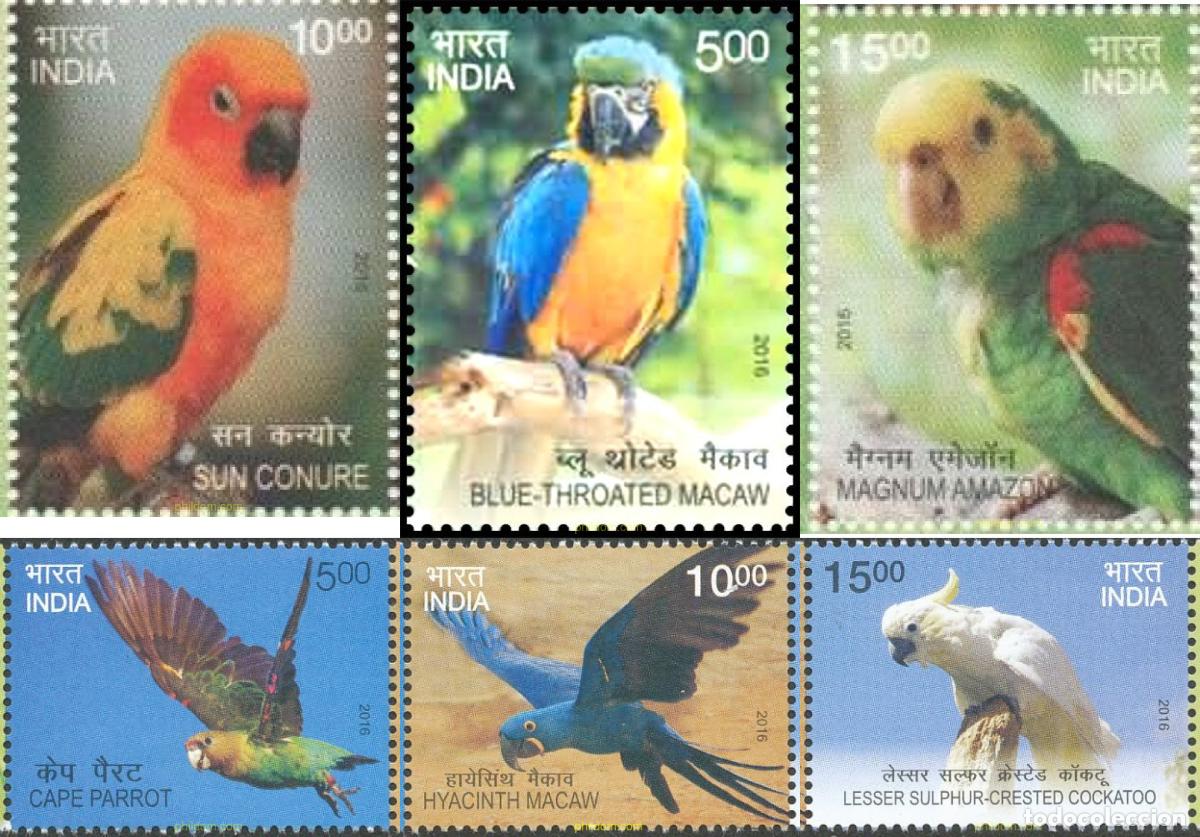 Sellos: 746644 MNH INDIA 2016 LOROS - Foto 1