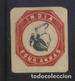 Sellos: S-11804- INDIA. FOUR ANNAS. - Foto 1