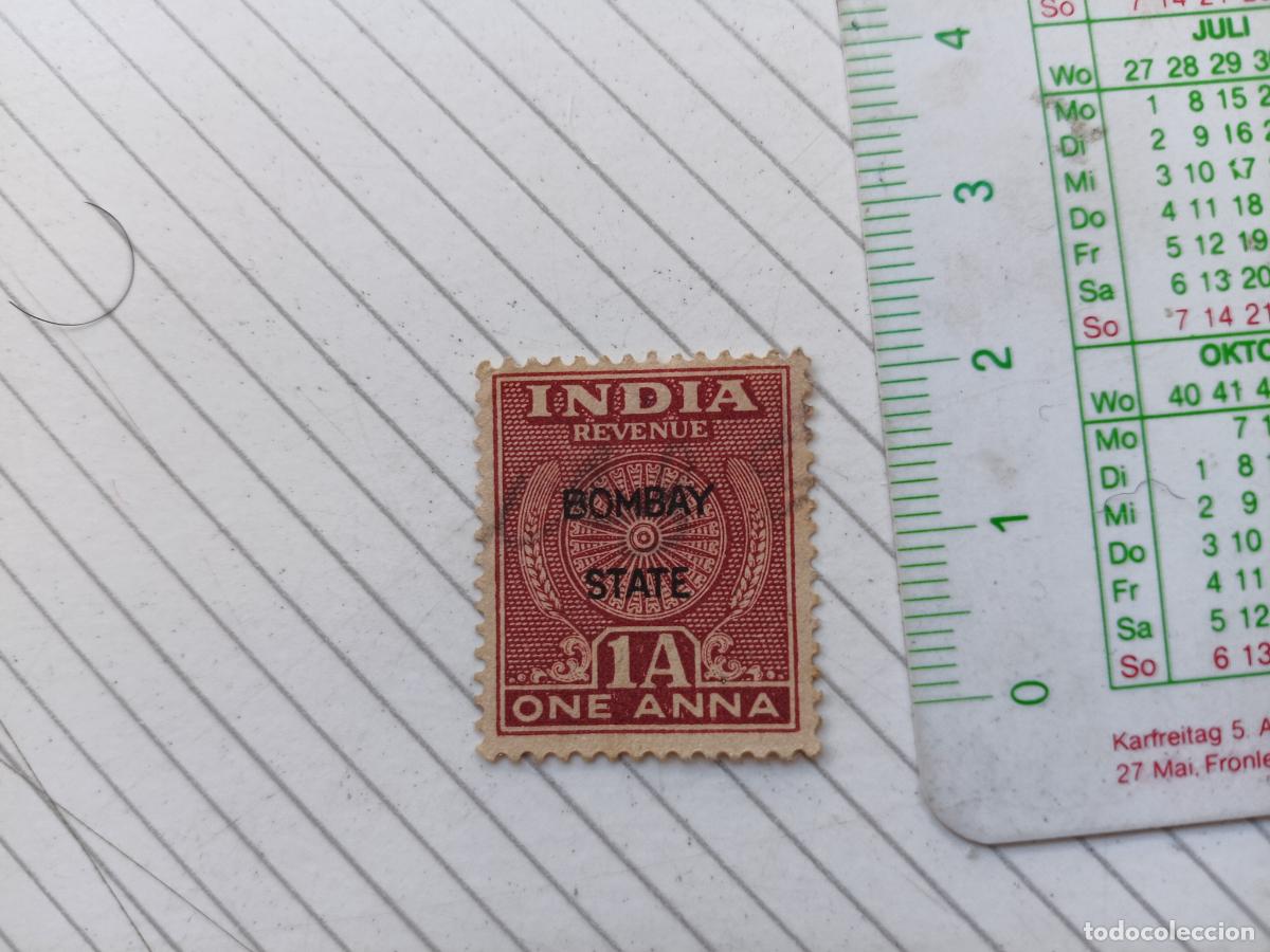 Sellos: India: Rajasthan, sello fiscal antiguo